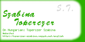 szabina toperczer business card
